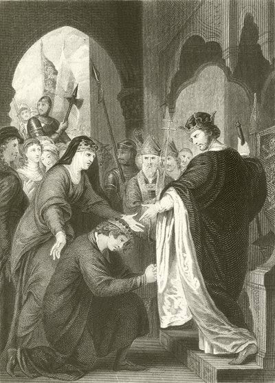 Prins Johns underkastelse til Richard I av Benjamin West