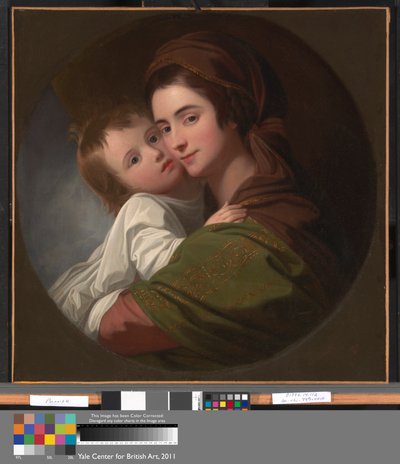 Kunstnerens kone Elizabeth og deres sønn Raphael av Benjamin West