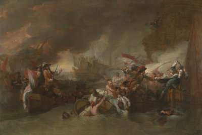 Slaget ved La Hogue av Benjamin West