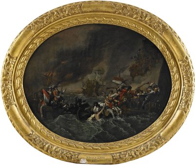 Slaget ved La Hogue, 1820 av Benjamin West
