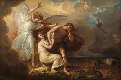 Utvisningen av Adam og Eva fra paradiset, 1791. av Benjamin West
