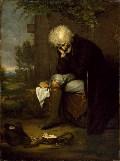 The Pilgrim Mourning His Dead Ass, ca. 1775 av Benjamin West