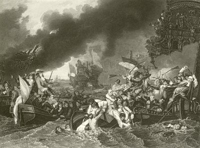 Slaget ved La Hogue av Benjamin West