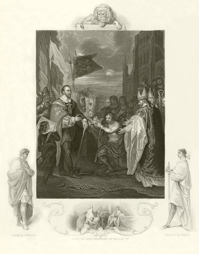 William I mottar kronen av England av Benjamin West