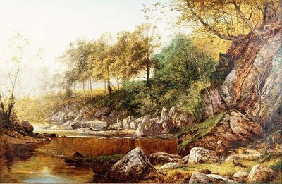 Ved elven Conway av Benjamin Williams Leader