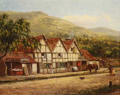 The Old Blacksmiths Shop, Great Malvern, 1871 av Benjamin Williams Leader