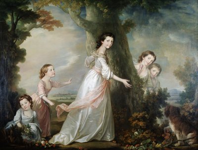 The Five Sisters (olje på lerret) av Benjamin Wilson