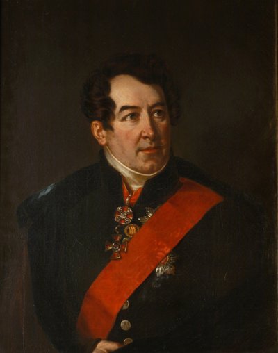 Portrett av poeten Dmitri Osipovich Baranov 1773-1834, slutten av 1820-årene av Benois Charles Mitoire