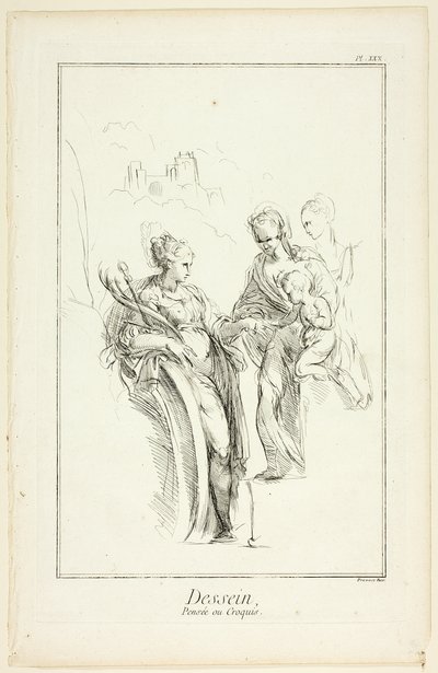 Design: Sketch, fra Encyclopédie av Benoit Louis Prevost