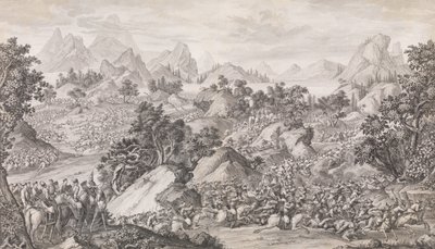 Slaget ved Qos-qulaq, 1774. av Benoit Louis Prevost