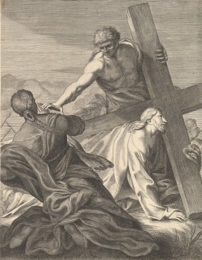 Kristus som bærer korset, 1680-1719. av Benoit Thiboust