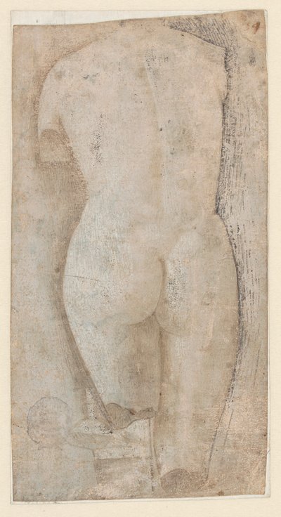 Skisse av klassisk skulptur av typen Venus Pudica av Benozzo Gozzoli