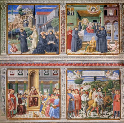 Episoder fra The Life of St. Augustine, 1463-65 (se 192535, 192549, 192550, 192551, 192552) av Benozzo di Lese di Sandro Gozzoli