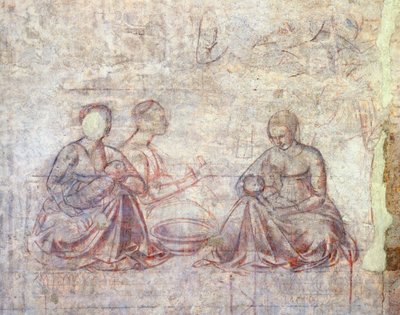 Historier om Jakob og Esau, av Benozzo Gozzoli (1421-1497), synopia (undertegning), detalj av Benozzo di Lese di Sandro Gozzoli