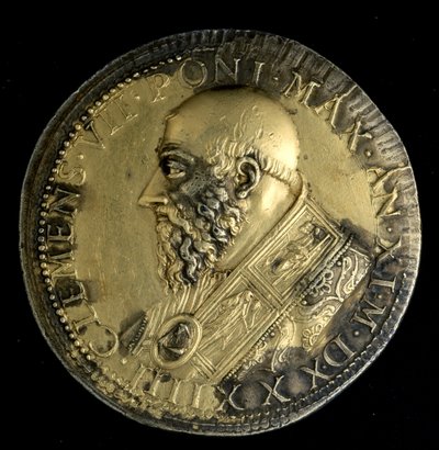 Medaillon med portrettet av paven Clément VII av Benvenuto Cellini