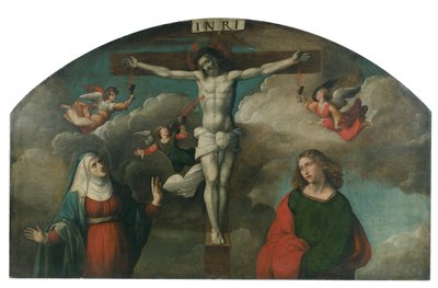 Korsfestelse med jomfruen og døperen Johannes av Benvenuto Tisi da Garofalo
