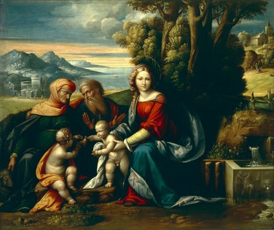Hellig samtale, av Benvenuto Garofalo (1481-1559) av Benvenuto Tisi da Garofalo