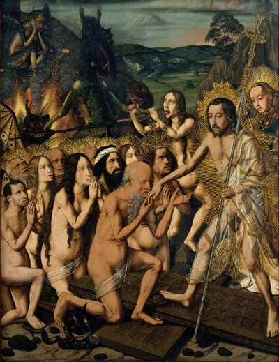 Kristi nedstigning til Limbo, ca. 1475 (olje på tre) av Bermejo