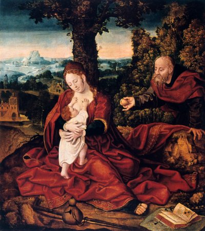 Resten på flukt til Egypt, 1500-tallet. av Bernard van Orley