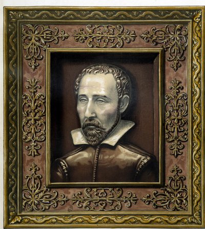 Portrett av Bernard Palissy, utført i lergods av ham selv - i "The work of Bernard Palissy" av C. Delange og C. Borneman, Paris av Bernard (after) Palissy