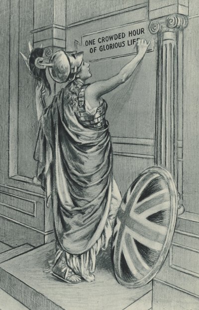 The Call of Britannia - One Crowded Hour of Glorious Life (litho) av Bernard (after) Partridge