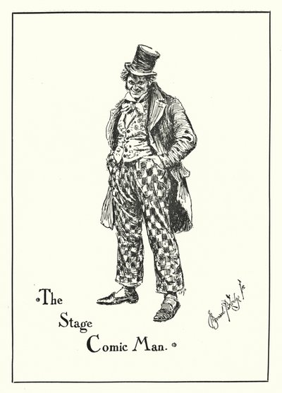 The Stage Comic Man (gravering) av Bernard (after) Partridge