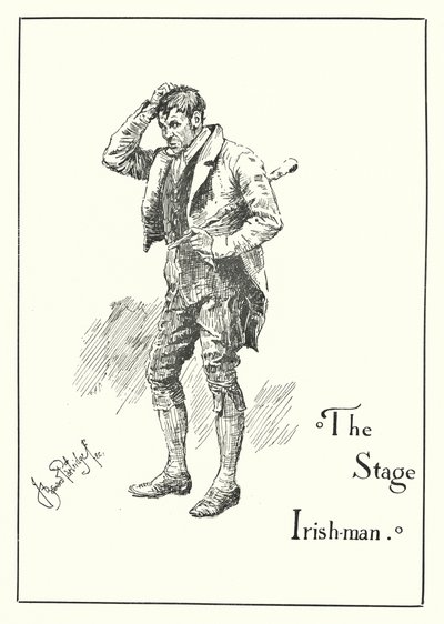 The Stage Irish-man (gravering) av Bernard (after) Partridge