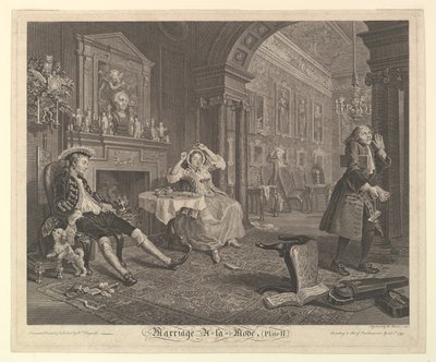 Ekteskap A-la-Mode, tavle II, april 1745. av Bernard Baron