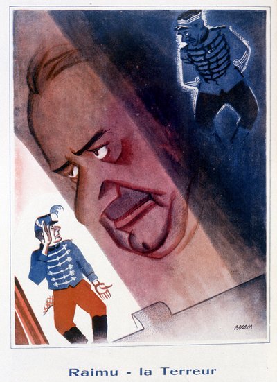 Raimu: The Terror - Illustrasjon av Bernard Becan (Bernhard Kahn) (1890-1943) i "" Fantasio""" av 15.11.1932 av Bernard Becan
