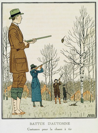 An Autumn Shoot, ca. 1912-13 (litho) av Bernard Boutet de Monvel