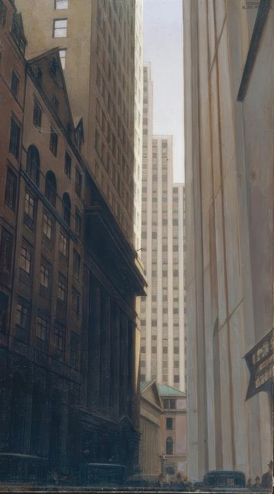 Utsikt over Wall Street av Bernard Boutet de Monvel