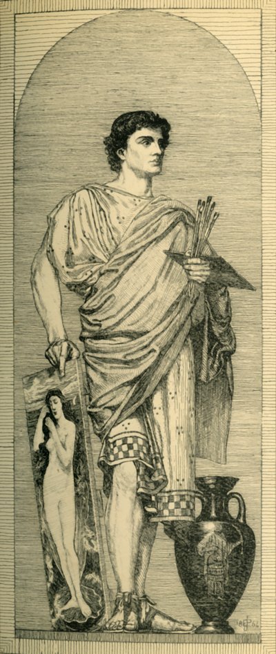 Apelles: design for en mosaikk, c1864, 1881. av Bernard Collier