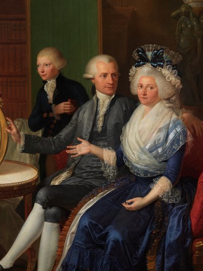 Detalj av portrett av Villers-familien av Bernard Duvivier