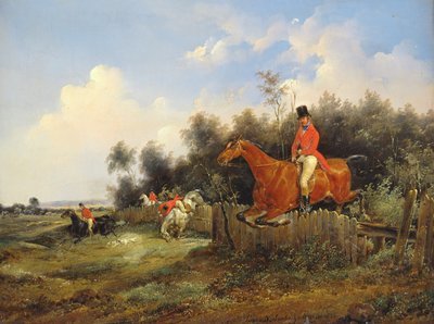 Jaktscene av Bernard Edouard Swebach