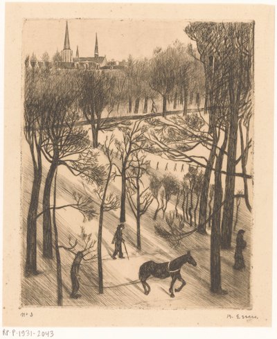 Vondelpark om vinteren av Bernard Essers (signed by artist)