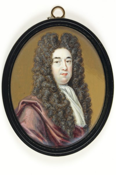 Edmund Dummer, sivilingeniør, Surveyor Of the Navy (akvarell på elfenben) av Bernard III Lens