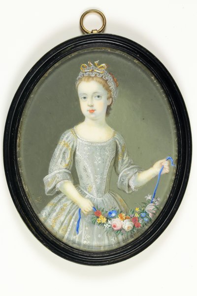 Margaret Cavendish Holles Harley, etterpå hertuginne av Portland (akvarell på elfenben) av Bernard III Lens