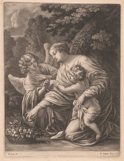 Madonna, Child og Angel av Bernard Lens