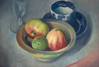 Stilleben med epler av Bernard Meninsky