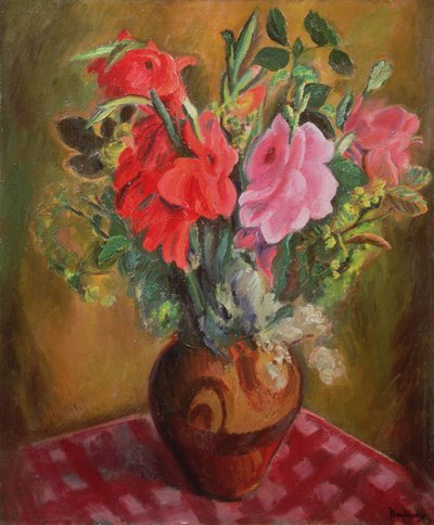 Stilleben med blomster av Bernard Meninsky