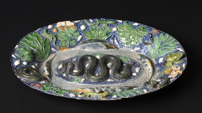 Rustikk tallerken, sent på 1500-tallet. av Bernard Palissy