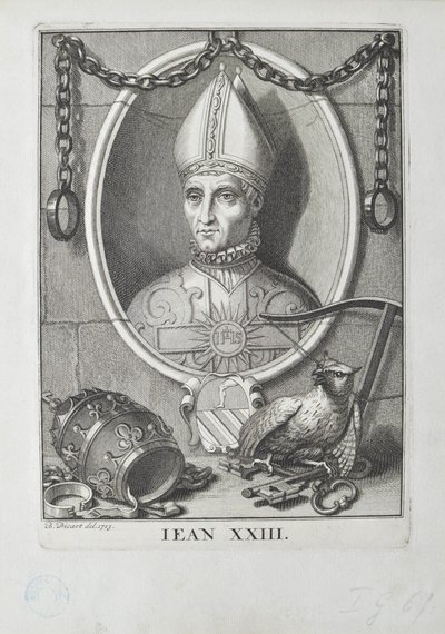Motpave Johannes XXIII Baldassare Cossa, 1713. av Bernard Picart