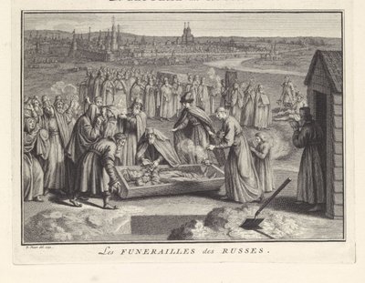 Begravelse i Russland, 1732 av Bernard Picart