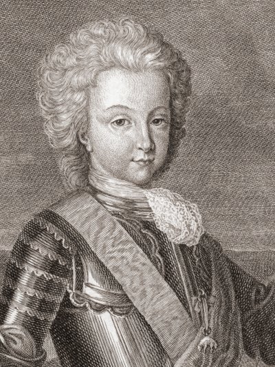 Kong Luis I av Spania da prinsen av Asturias. av Bernard Picart