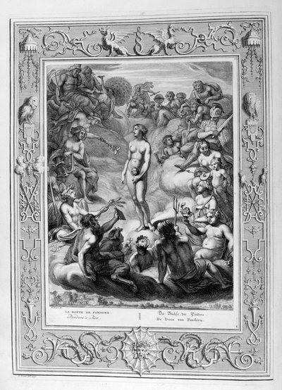 Pandoras-eske, 1733 av Bernard Picart