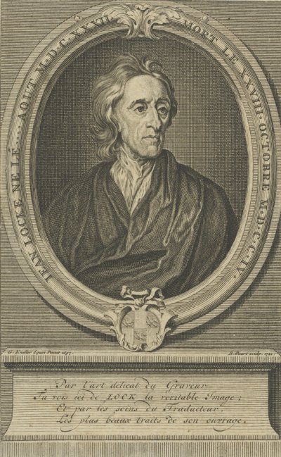Portrett av legen og filosofen John Locke 1632-1704, 1721. av Bernard Picart