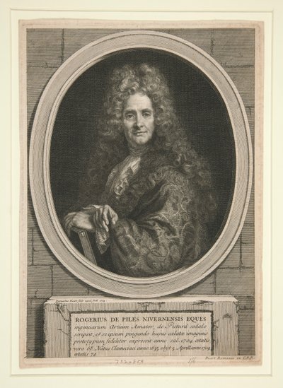 Uten tittel (Portrett av Roger de Piles) av Bernard Picart
