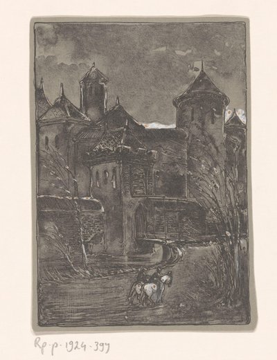 Slott med to ryttere av Bernard Willem Wierink
