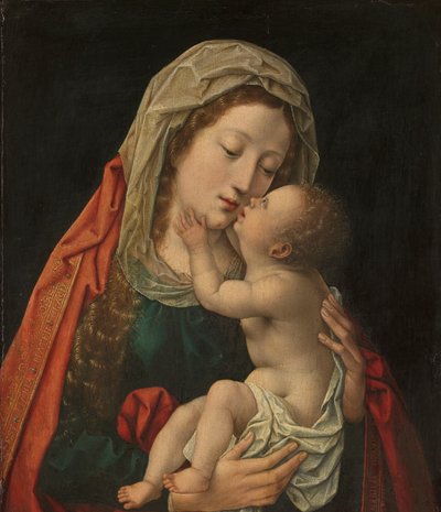 Jomfruen og barnet av Bernard van Orley (workshop of)