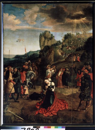 Le martyren av Sainte Catherine. (The Martyrdom of Saint Catherine) - Peinture de Bernard van Orley (Barend, Barent, Bernaert van Brussel av Bernard van Orley